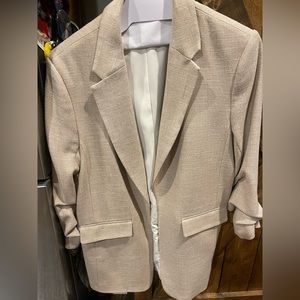 H & M Khaki Linen Blazer size L OS